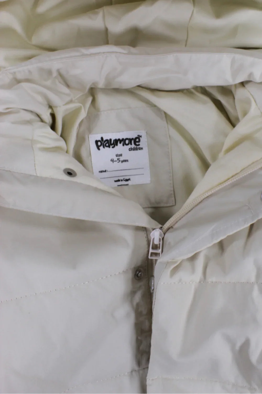 unisex beige puffer jacket - playmore