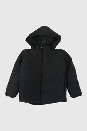 unisex black puffer jacket - playmore