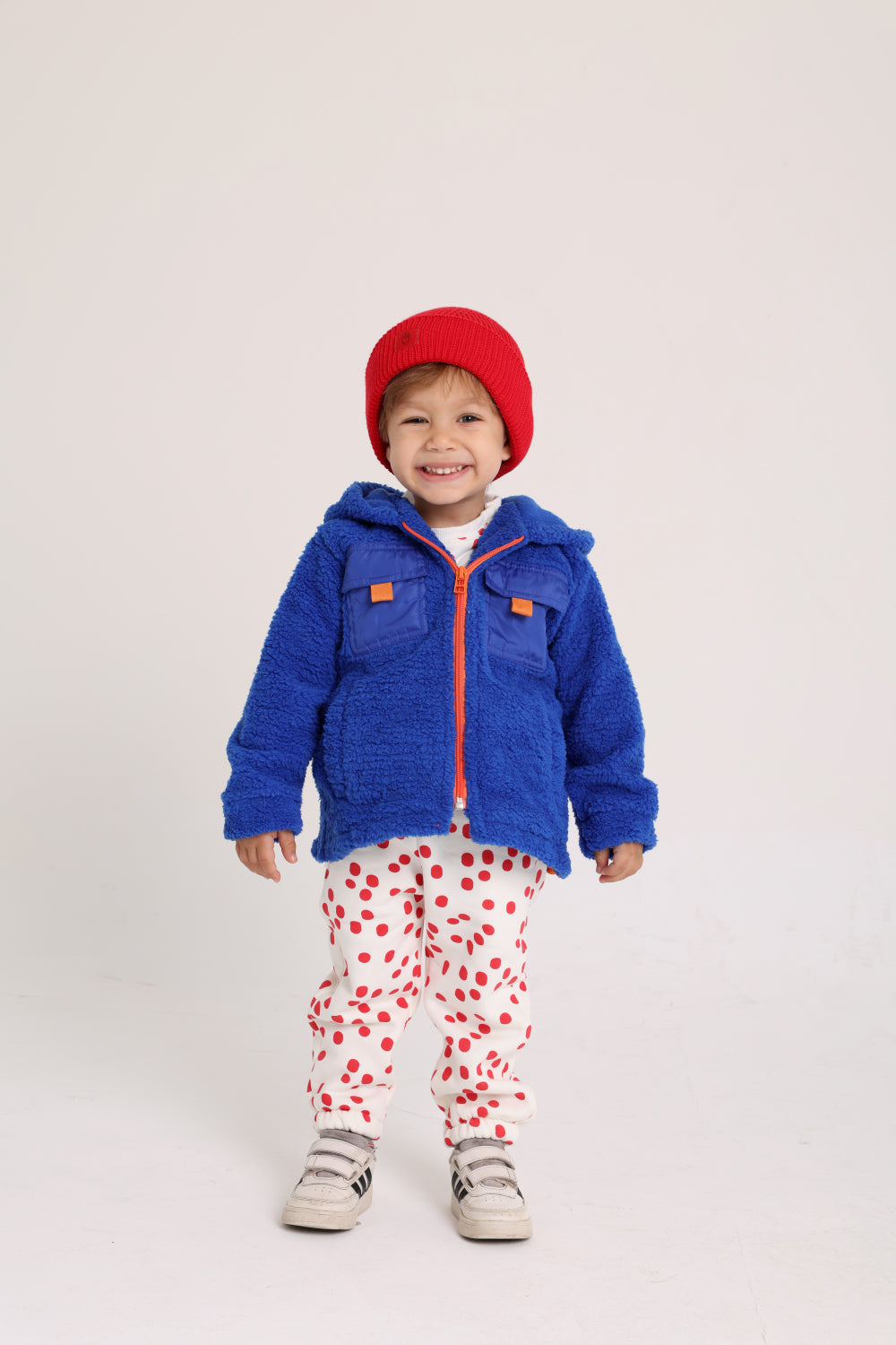 unisex long-sleeved teddy jacket – blue