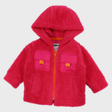 Unisex Fuchsia Long-Sleeved Teddy Jacket