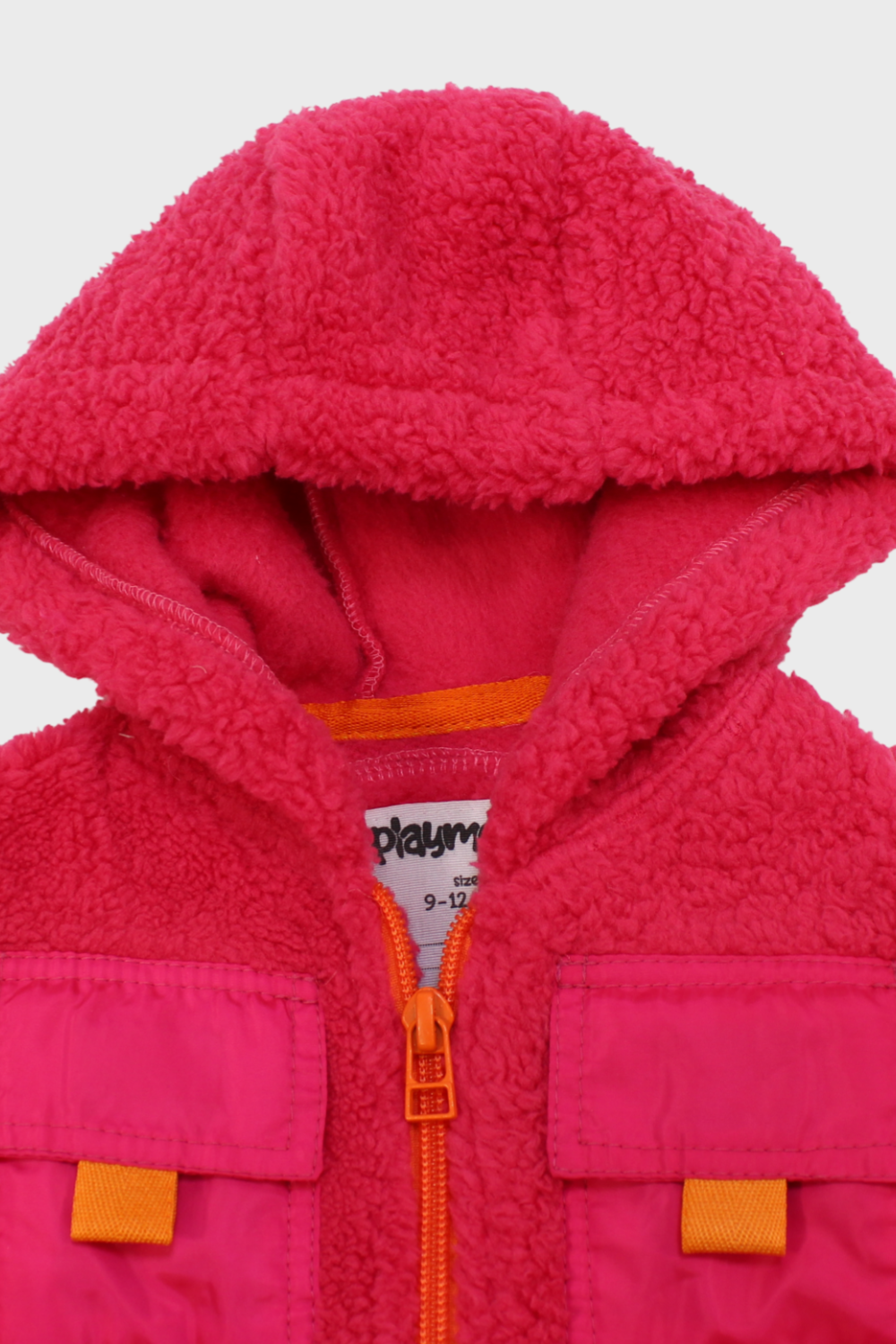 unisex fuchsia long-sleeved teddy jacket