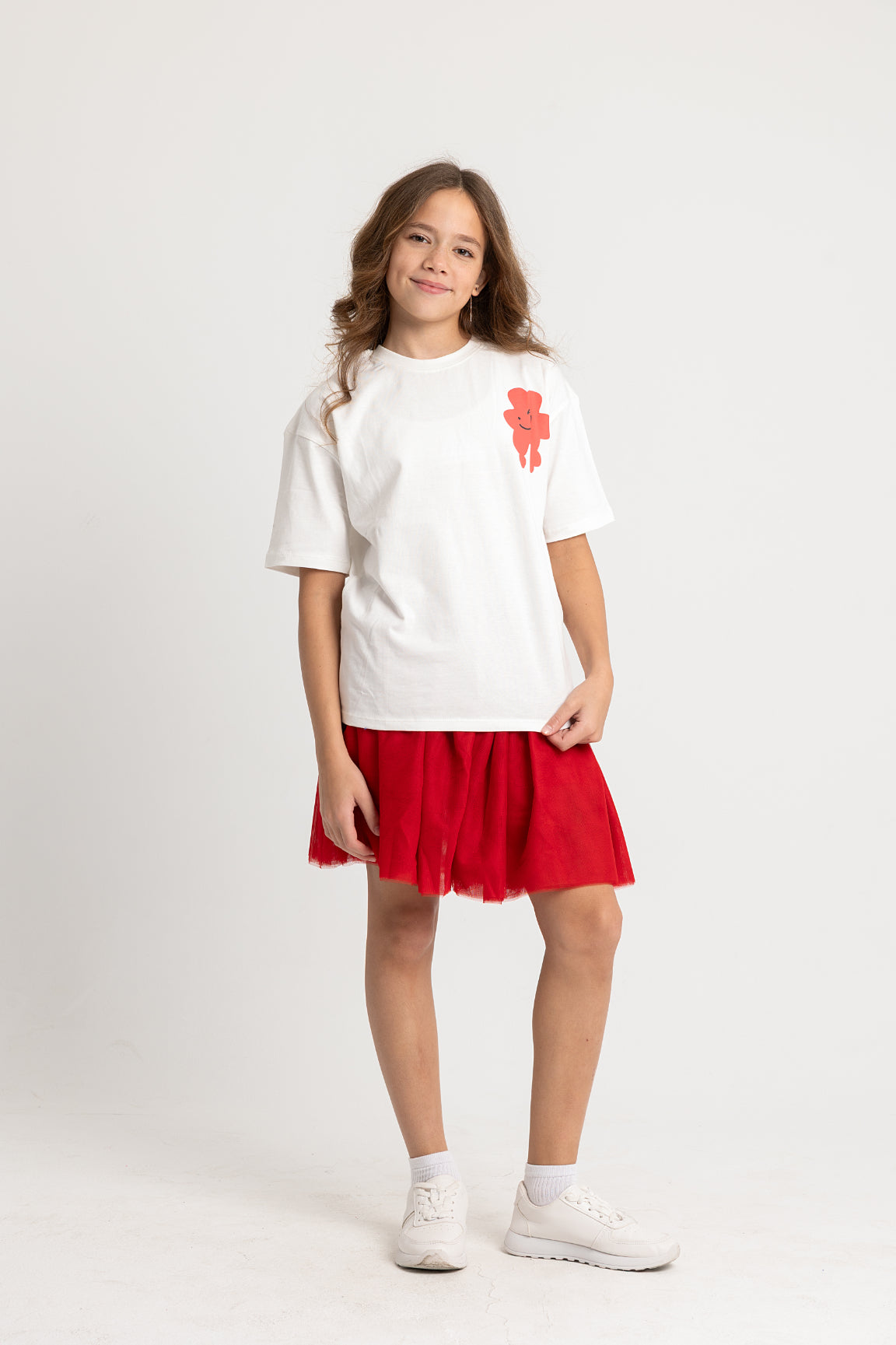 baby girls tulle skirt – red