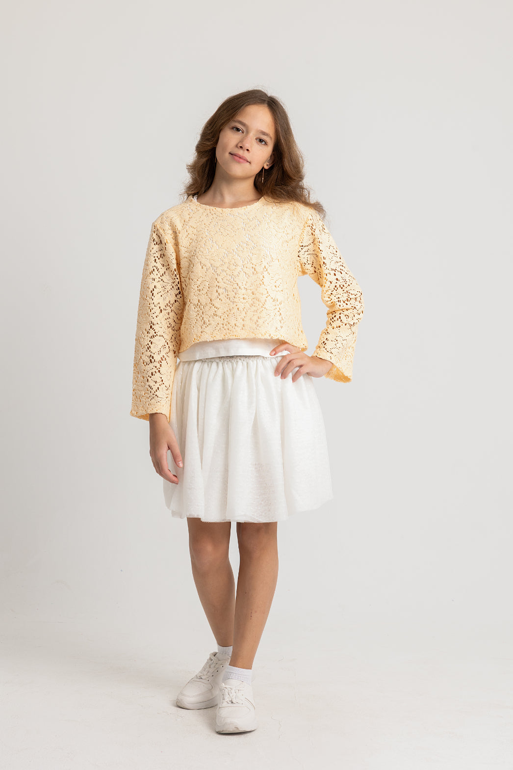 girls tulle skort – off-white