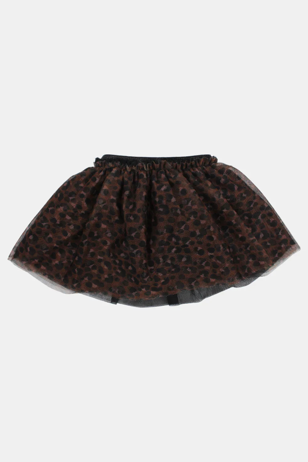 baby girls tulle skirt – black & brown printed - playmore