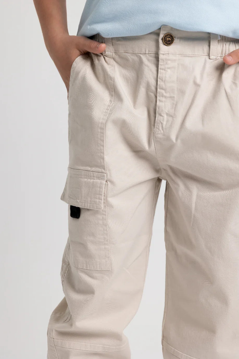 unisex gabardine pants – beige - playmore