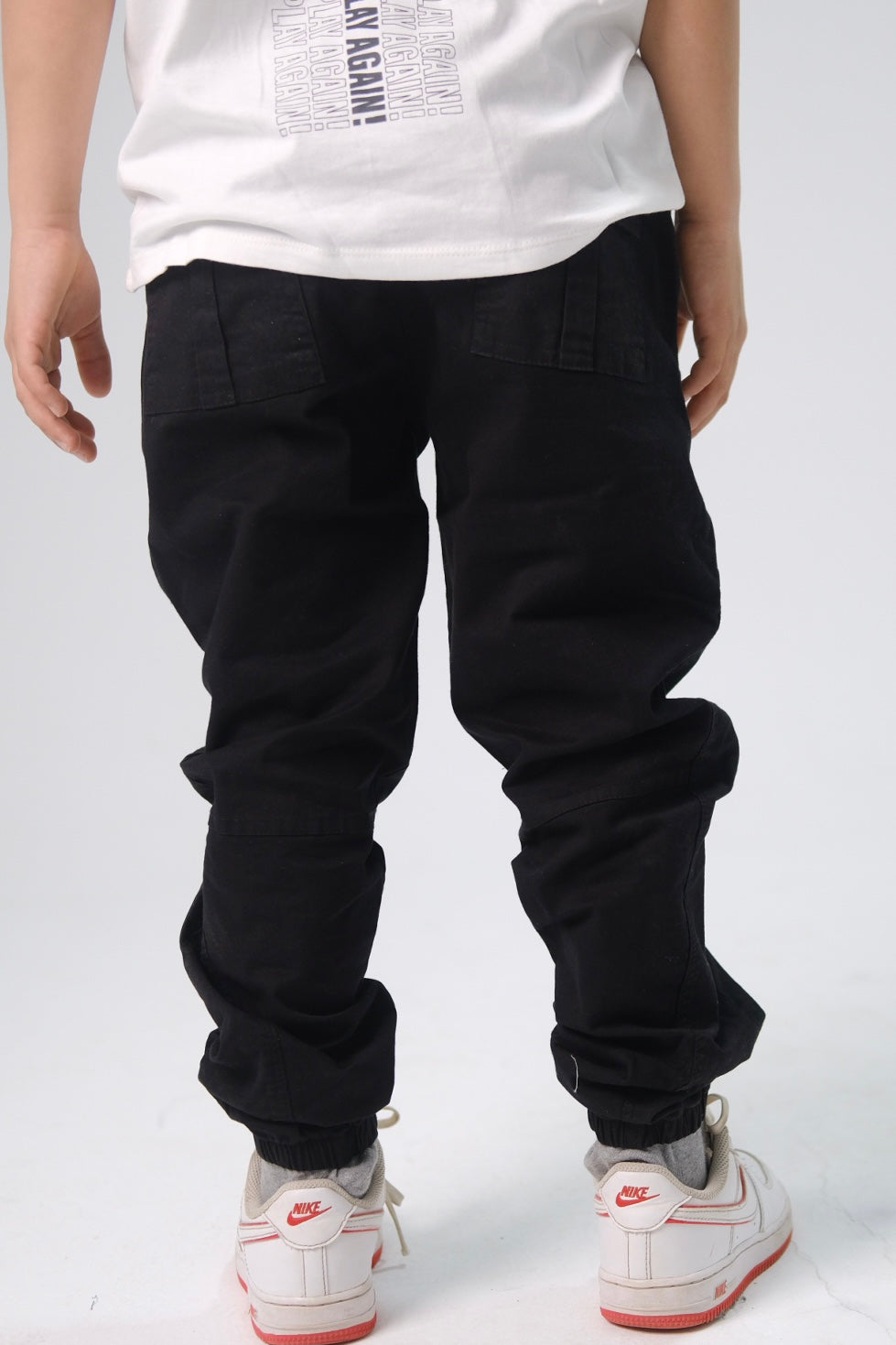 unisex gabardine pants – black
