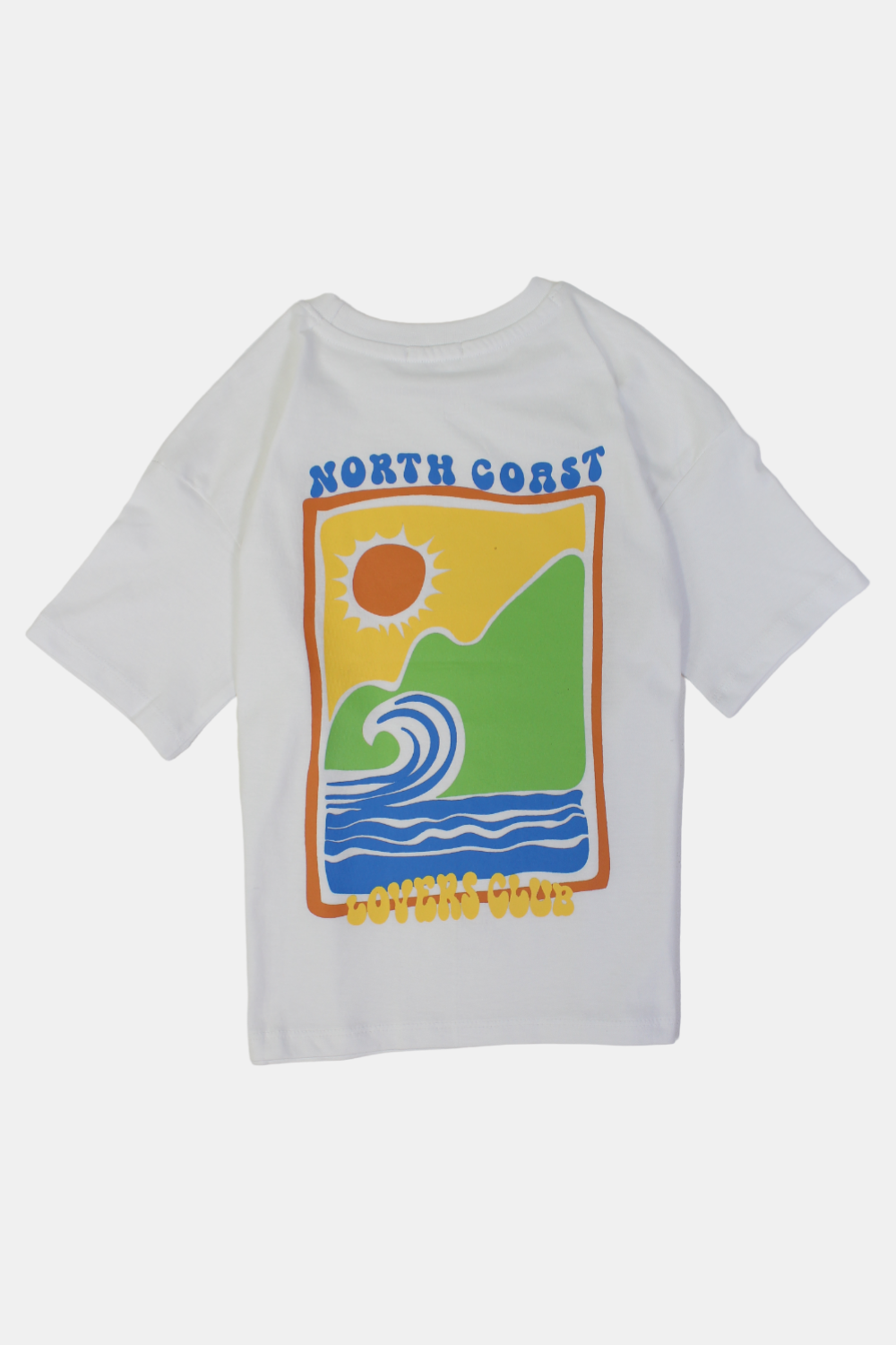 unisex cotton t-shirt – white "north coast lovers club"