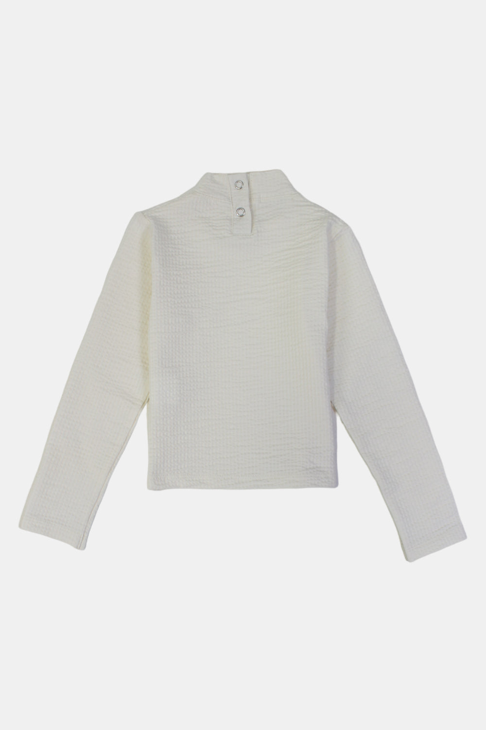 long sleeved cotton top – off-white