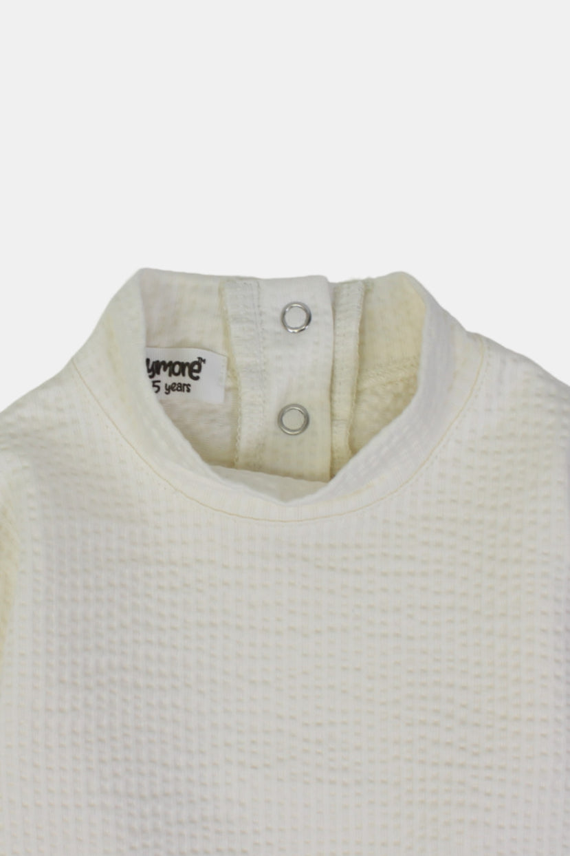 long sleeved cotton top – off-white