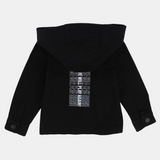 Unisex Baby Gabardine Jacket – Black "THE SUN WILL RISE"