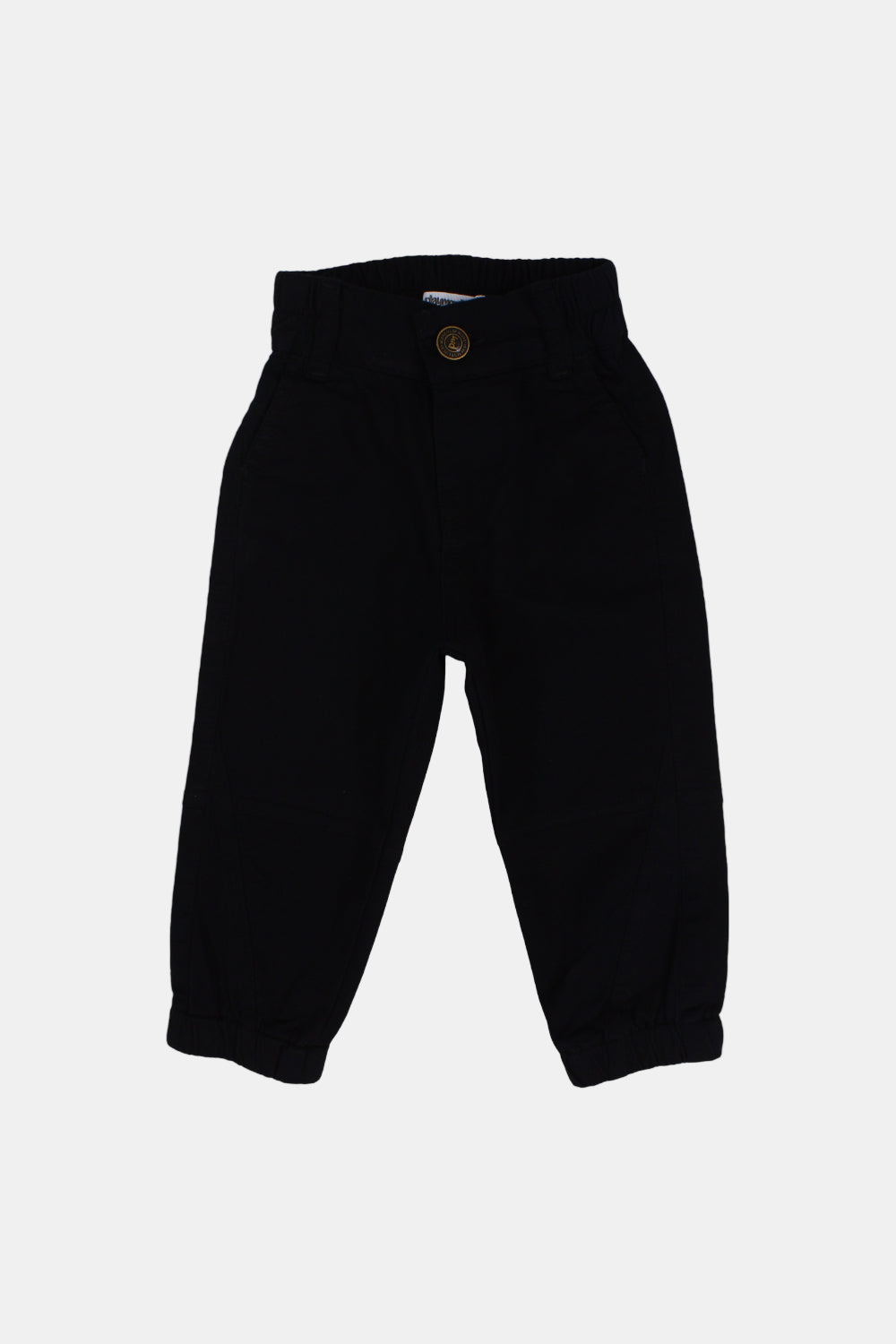 unisex baby gabardine pants – black