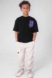 unisex "play more" short-sleeved t-shirt – black