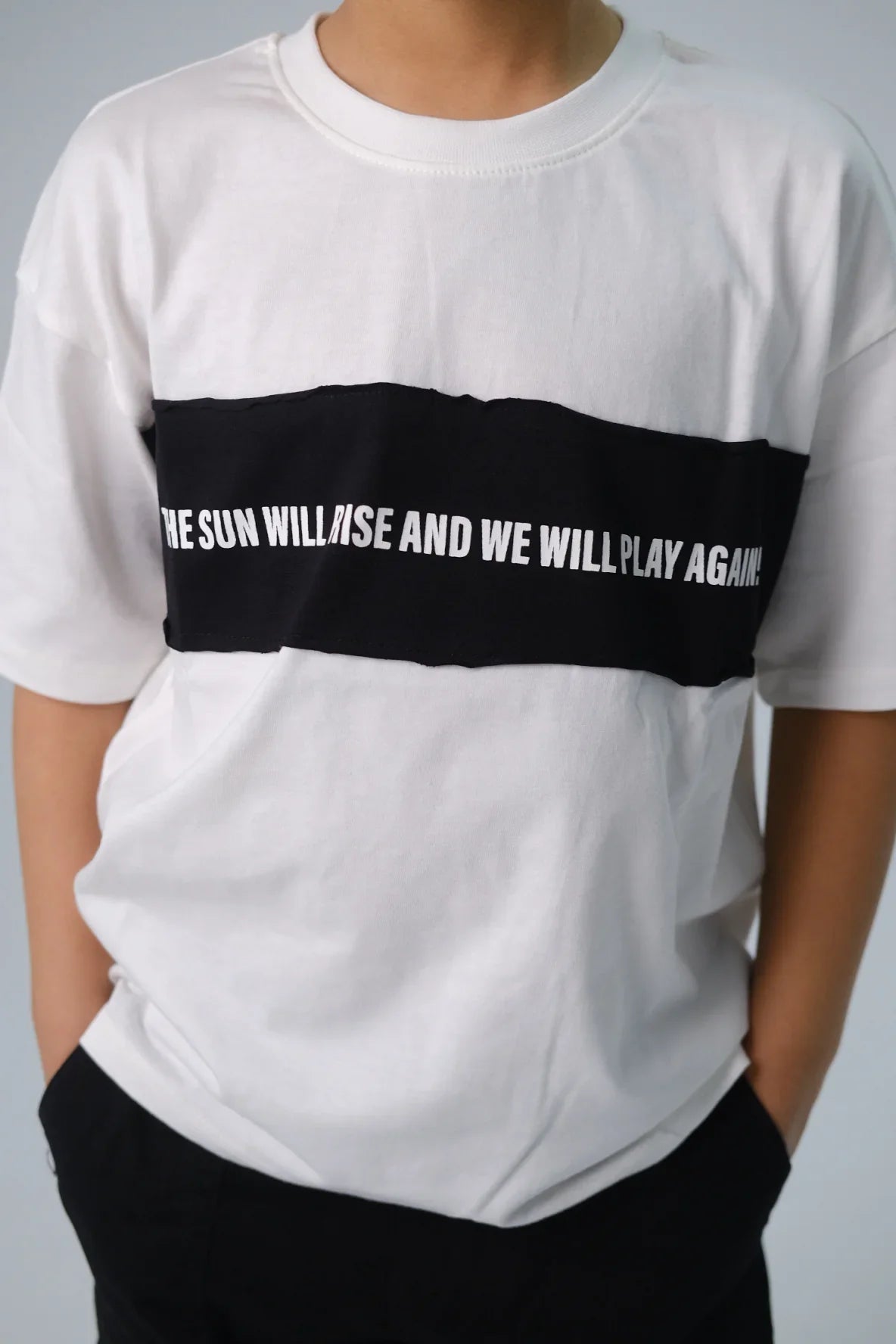 "the sun will rise" short-sleeved t-shirt – offwhite - playmore