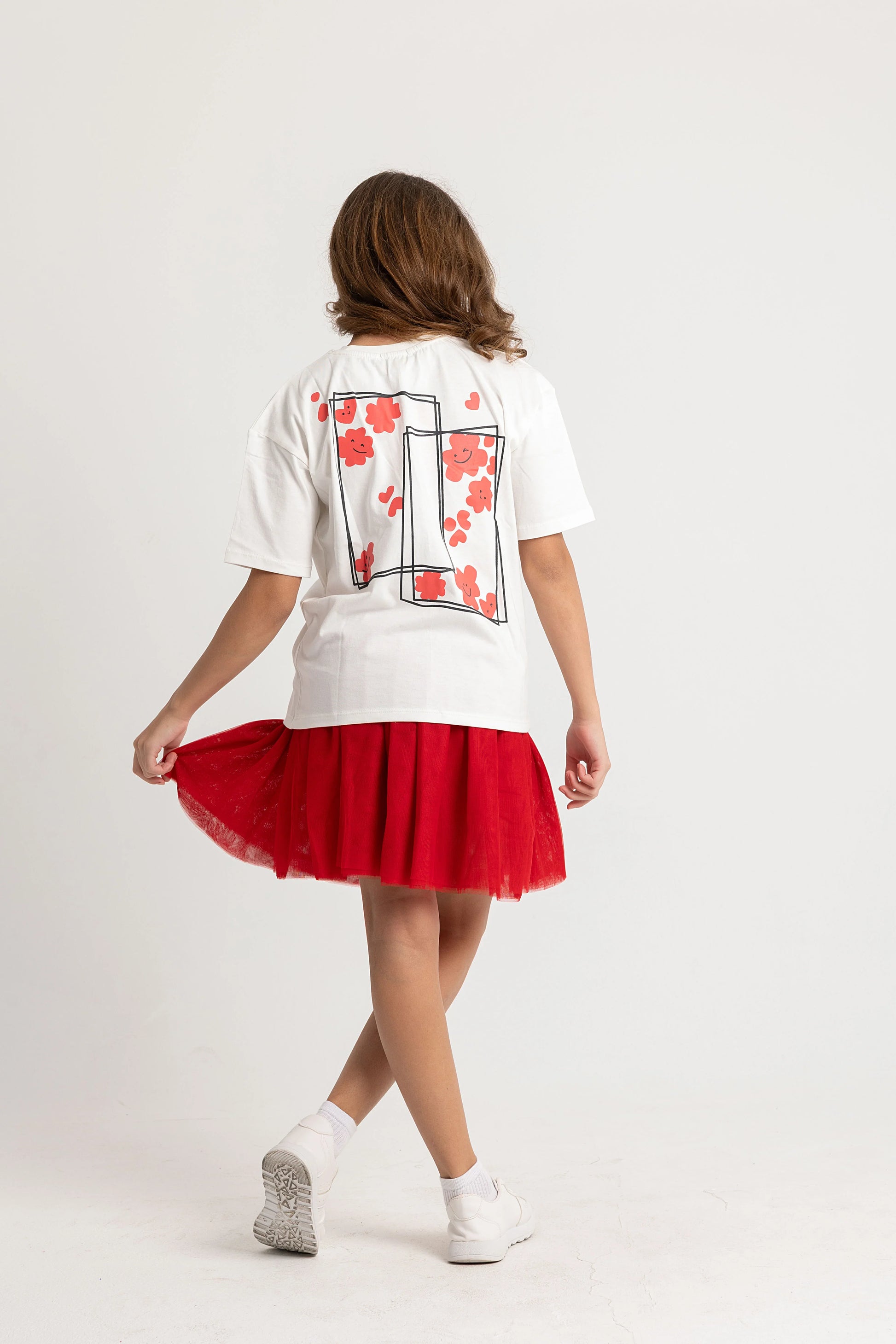 girls tulle skort – red - playmore