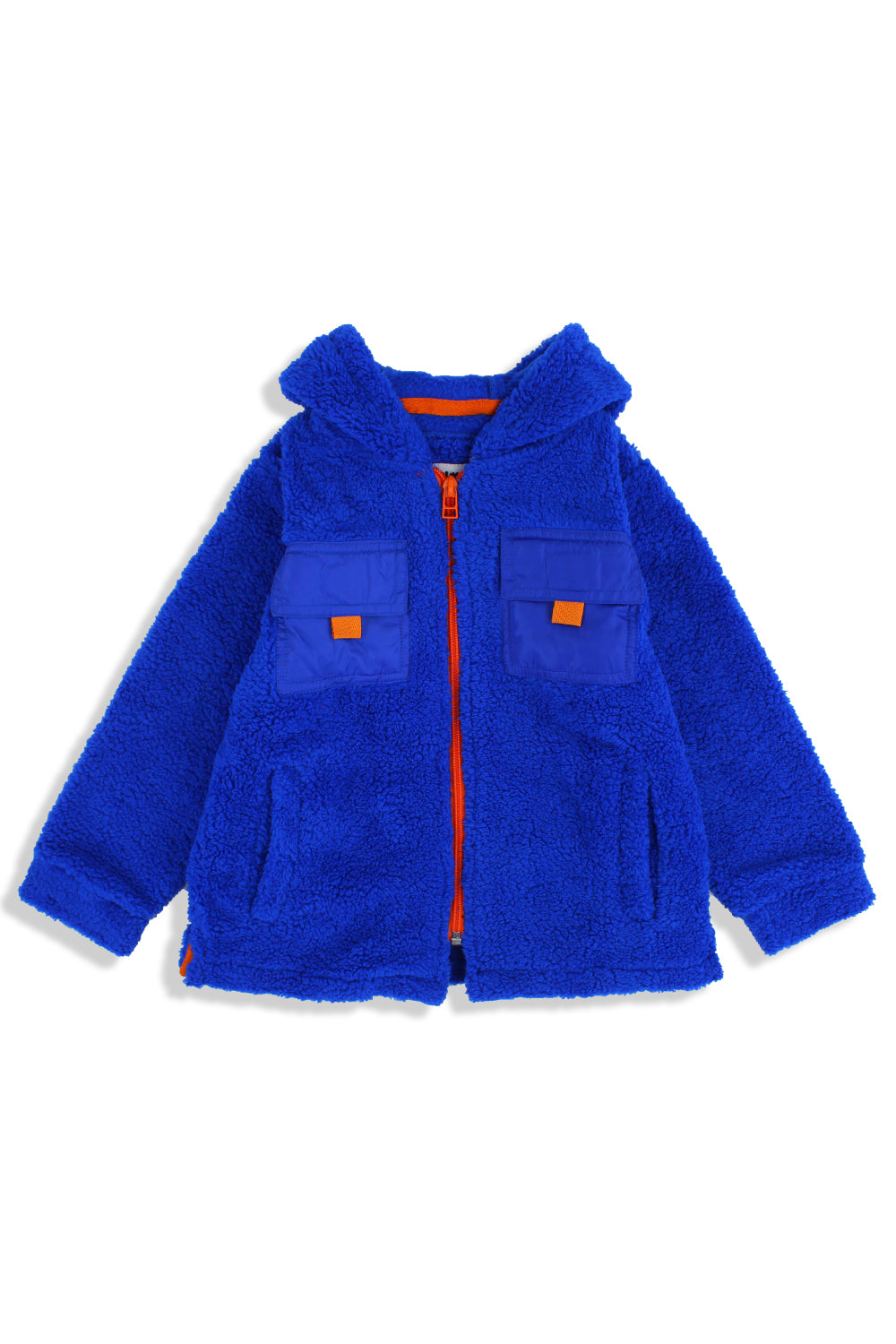 unisex fleeced teddy jacket – blue