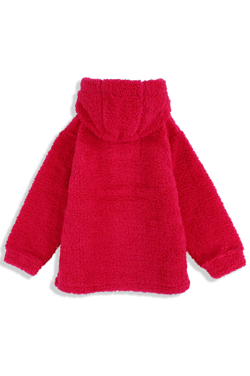 unisex fleece teddy jacket – fuchsia