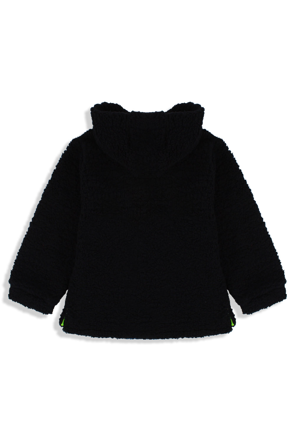 unisex fleeced teddy jacket – black