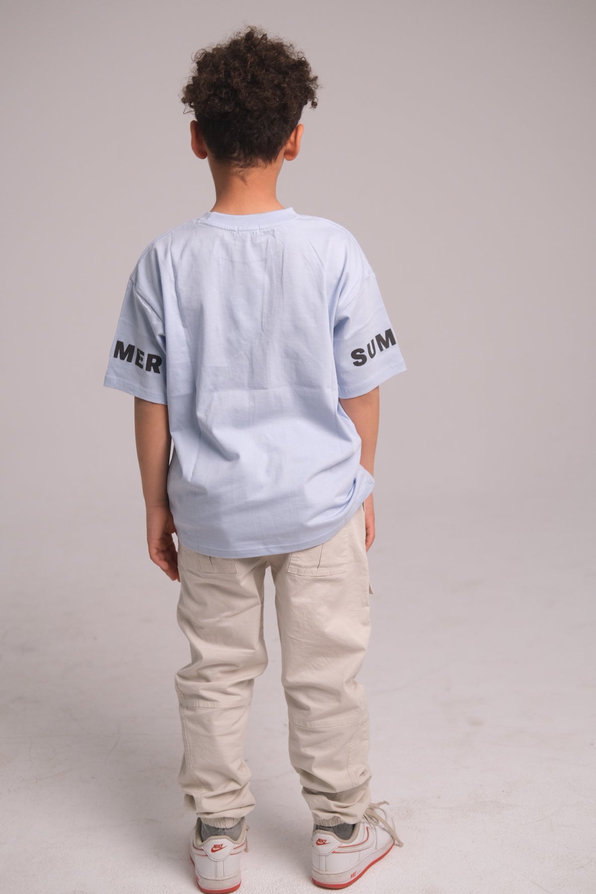 unisex "summertime" short-sleeved t-shirt – baby blue