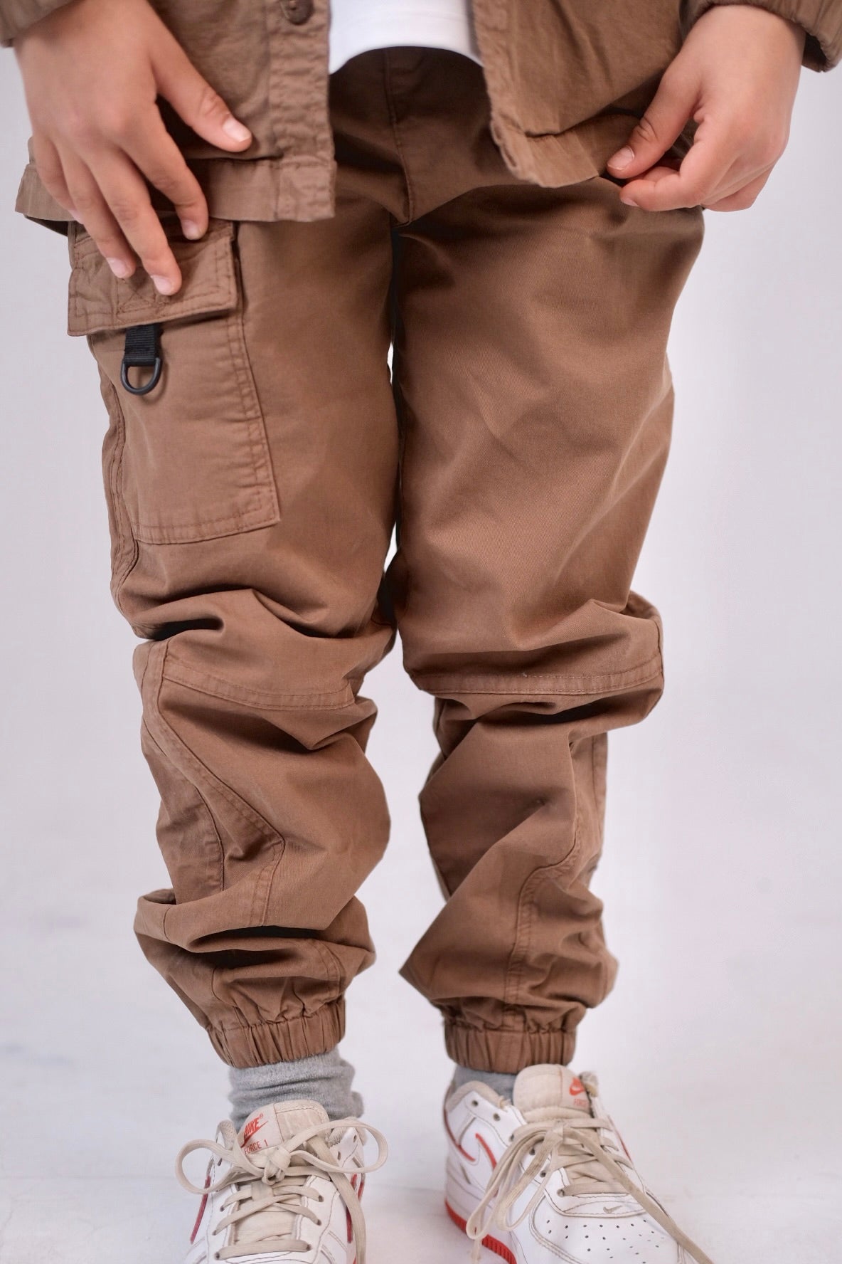 unisex kids brown outdoor gabardine pants