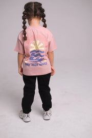 "north coast club" short-sleeved t-shirt – dusty pink - playmore