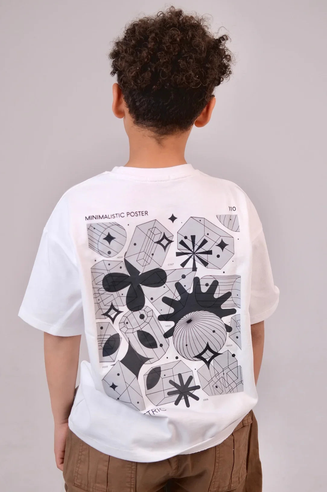 unisex "minimalistic poster" short-sleeved t-shirt – white - playmore