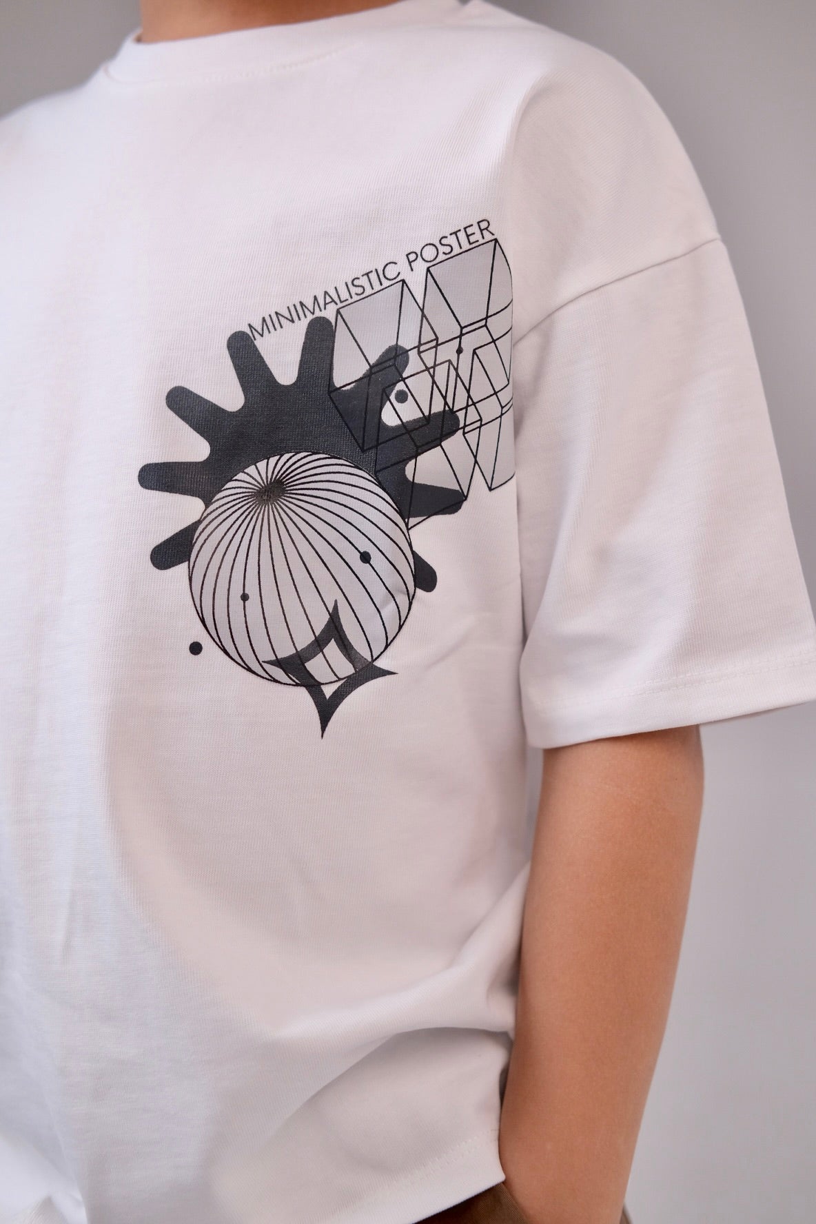 unisex "minimalistic poster" short-sleeved t-shirt – white