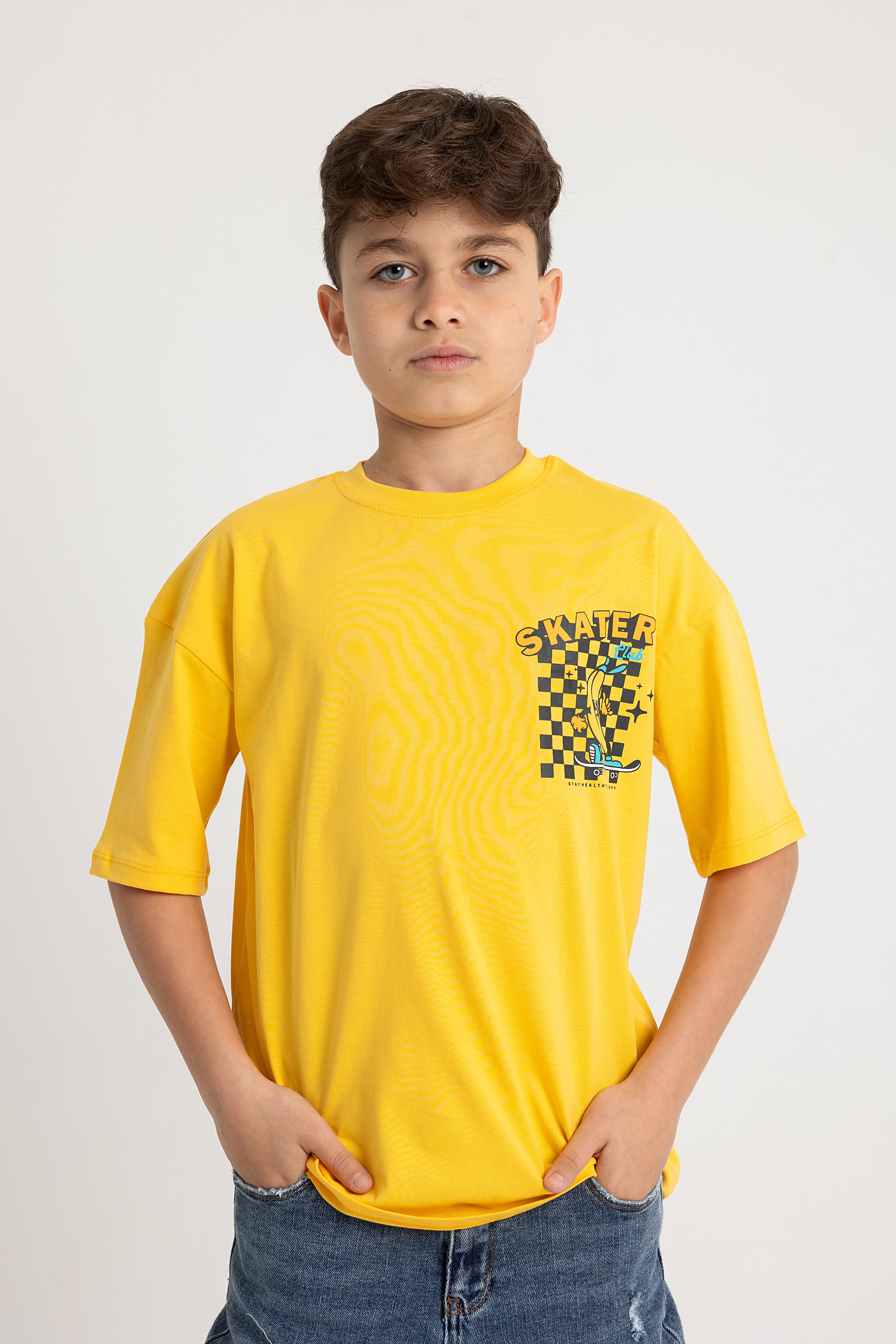 "banana skater" short-sleeved t-shirt – yellow