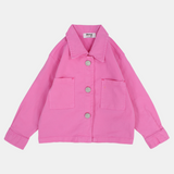 Baby Girls Fuchsia Gabardine Jacket