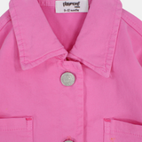 Baby Girls Fuchsia Gabardine Jacket