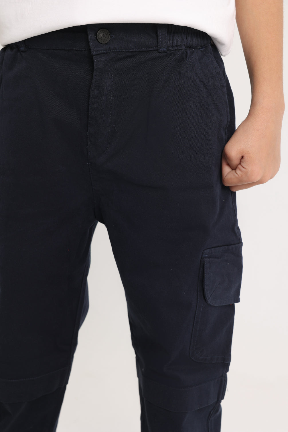 unisex kids gabardine pants – navy