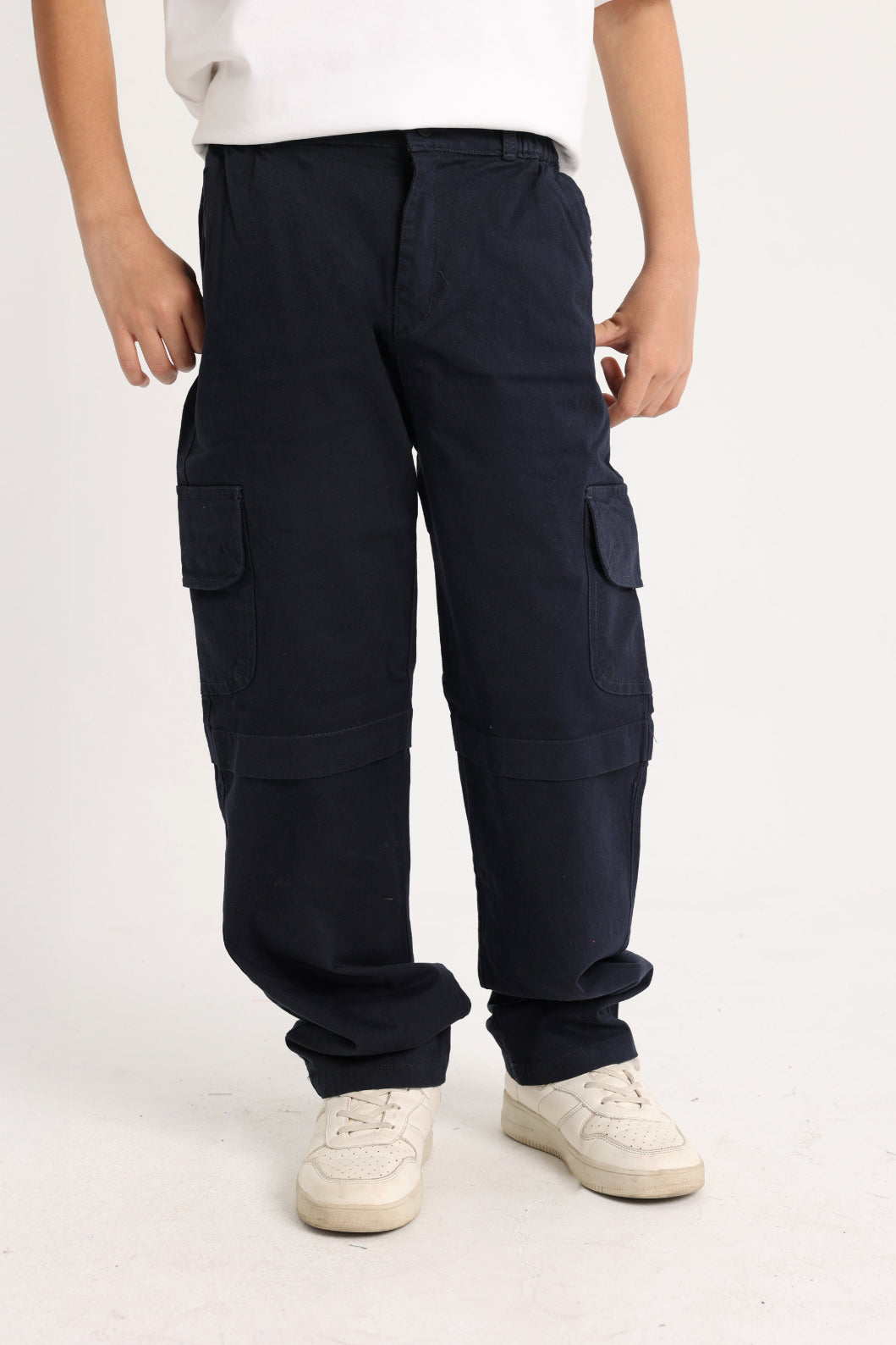 unisex kids gabardine pants – navy