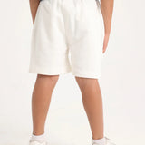 unisex kids cotton shorts – off-white