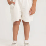 unisex kids cotton shorts – off-white