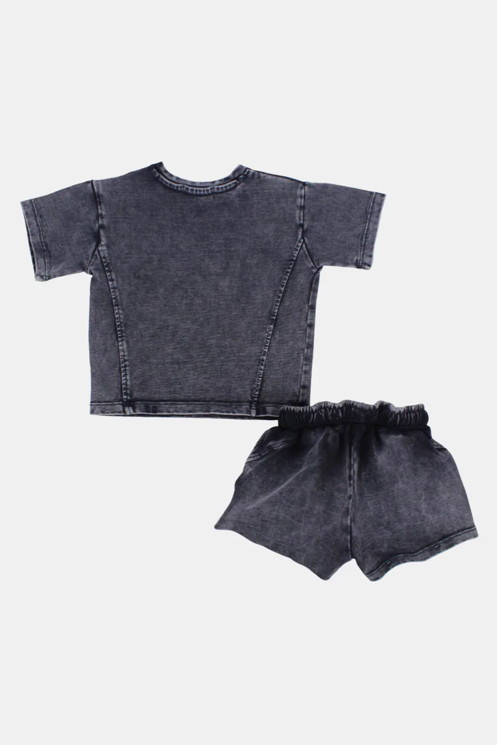 unisex baby outfit set dark grey "love adventure" short sleeves - playmore