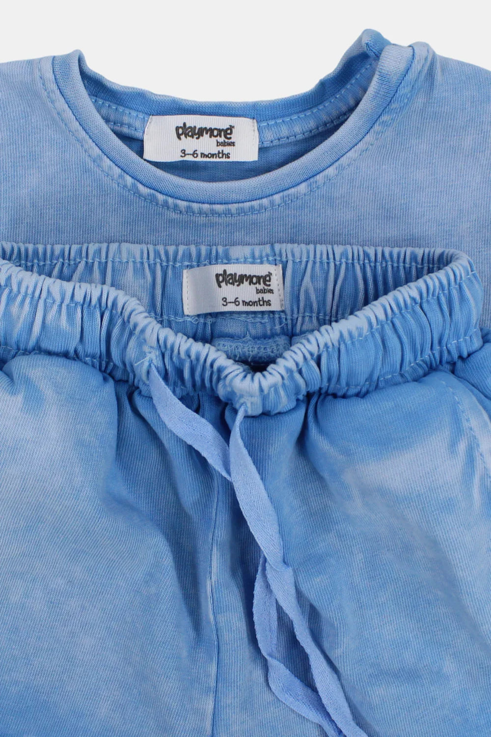 unisex baby babyblue "go play more" outfit set - playmore