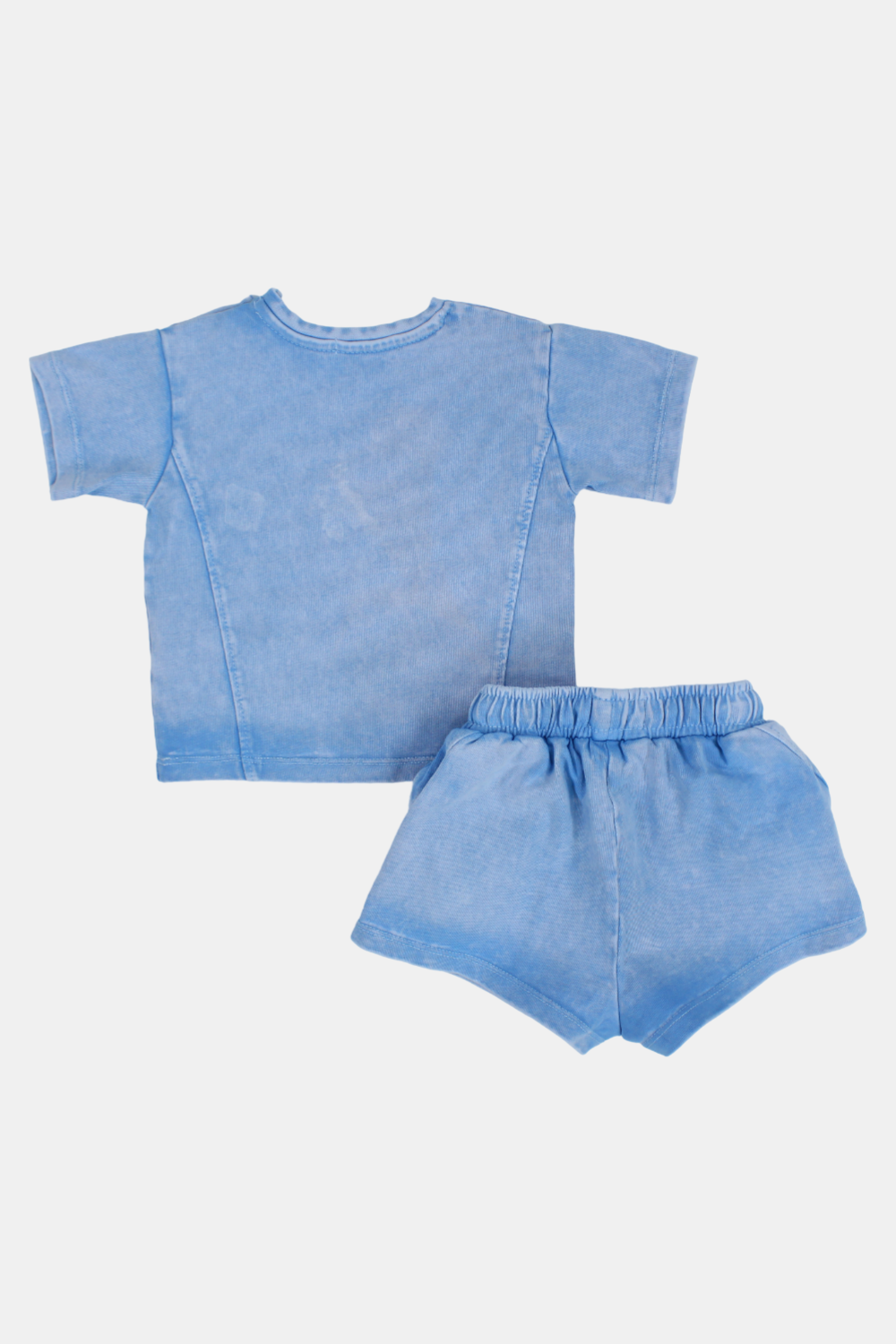 unisex baby babyblue "go play more" outfit set