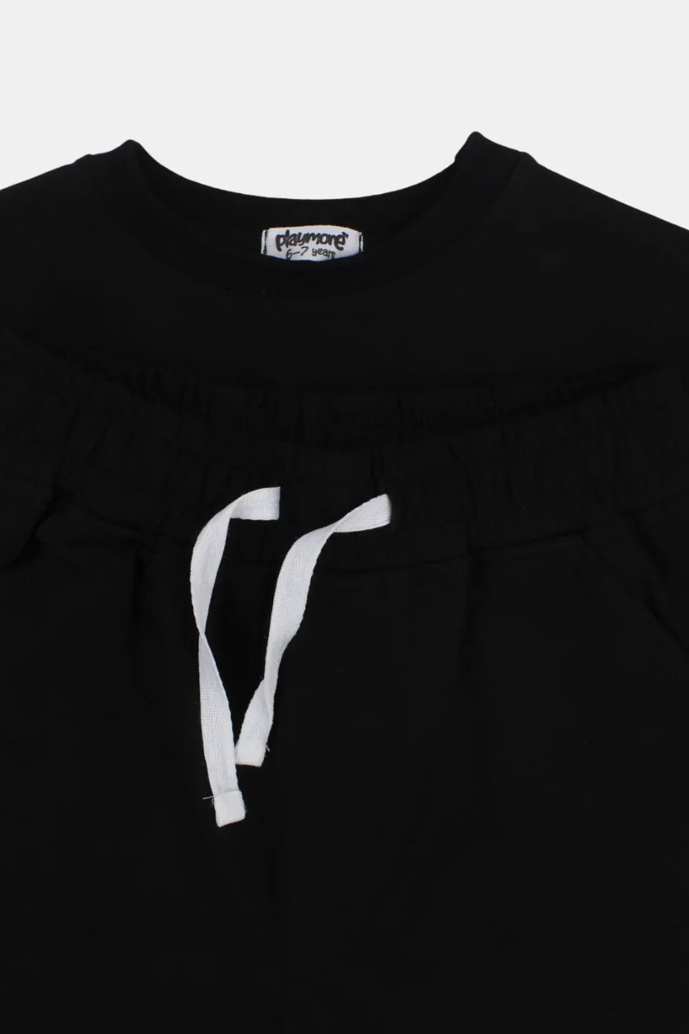unisex kids cotton outfit set – black - playmore