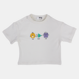Unisex Baby Off-white "Circle Triangle Square" Cotton T-Shirt