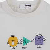 Unisex Baby Off-white "Circle Triangle Square" Cotton T-Shirt