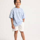 Unisex Kids Cotton T-Shirt – Baby Blue "Living in the Moment"