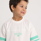 Unisex Kids Cotton T-Shirt – Off-white "Playing Outdoors"
