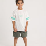 Unisex Kids Cotton T-Shirt – Off-white "Playing Outdoors"
