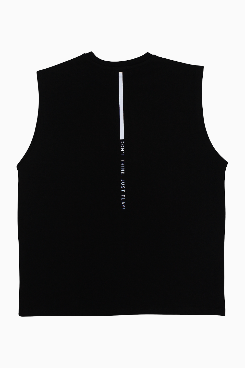 Unisex Cotton T-Shirt – Black with "DON’T THINK JUST PLAY" Print