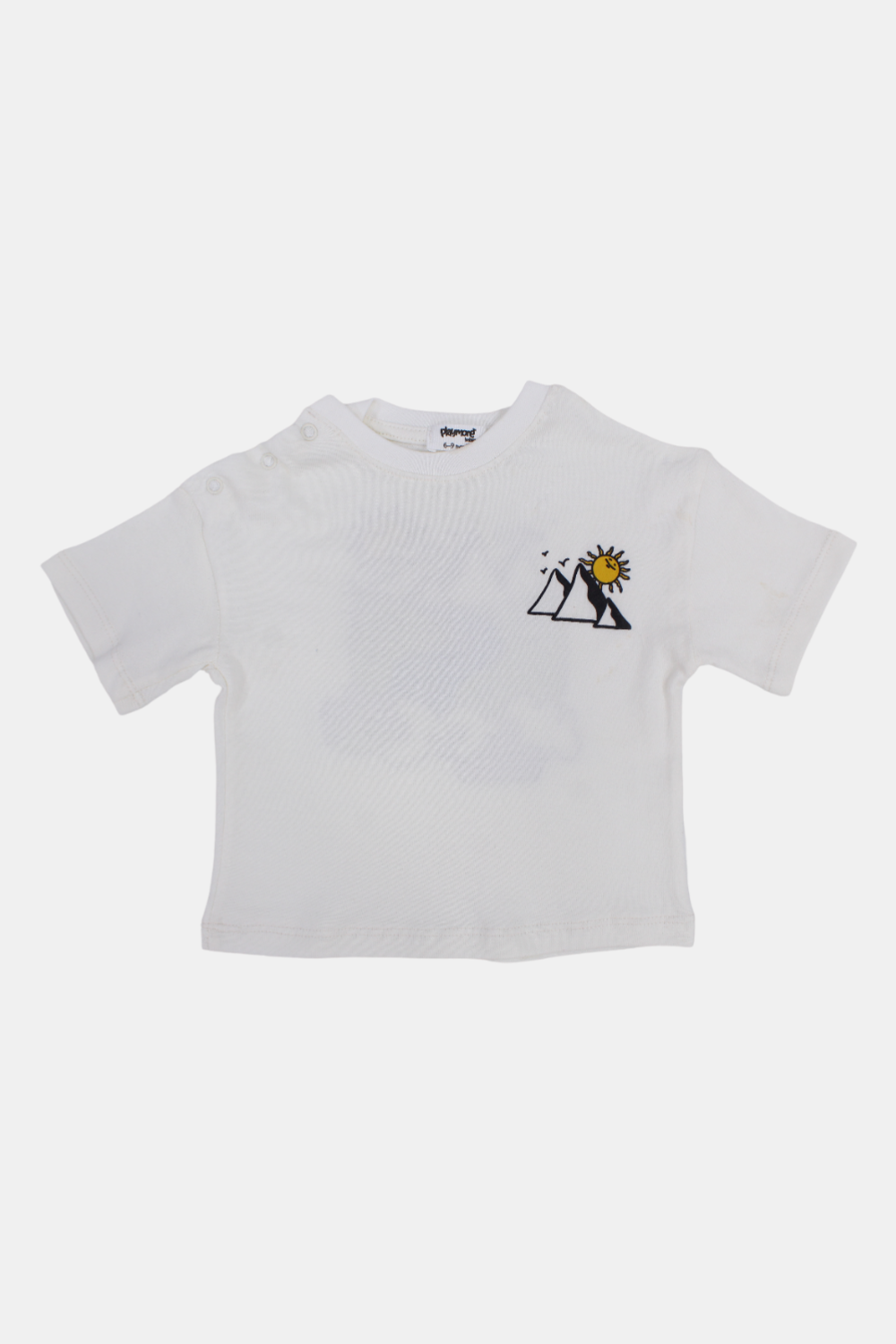 unisex baby off-white pyramids cotton t-shirt