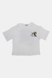 unisex baby off-white pyramids cotton t-shirt - playmore