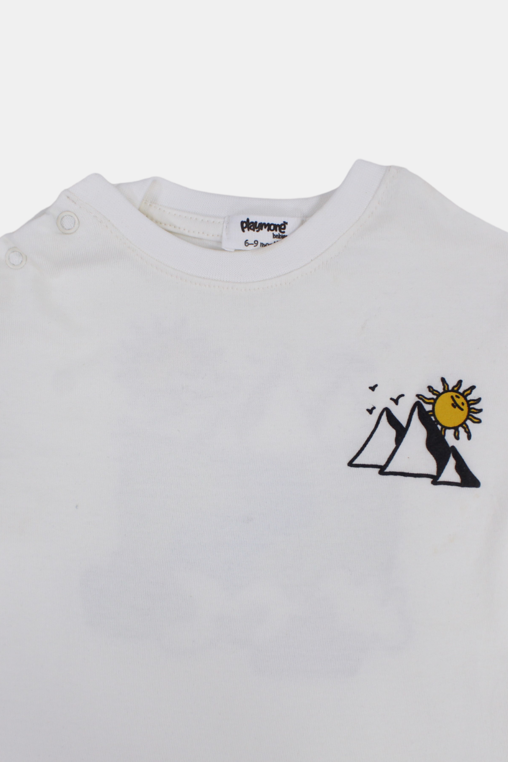 unisex baby off-white pyramids cotton t-shirt