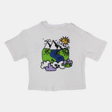 Unisex Baby Off-white Pyramids Cotton T-Shirt