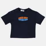 Unisex Baby Navy "NORTH COAST" Cotton T-Shirt