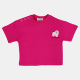 Unisex Baby Fuchsia "Don’t You Think" Cotton T-Shirt
