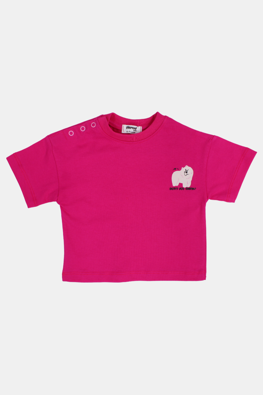 unisex baby fuchsia "don’t you think" cotton t-shirt